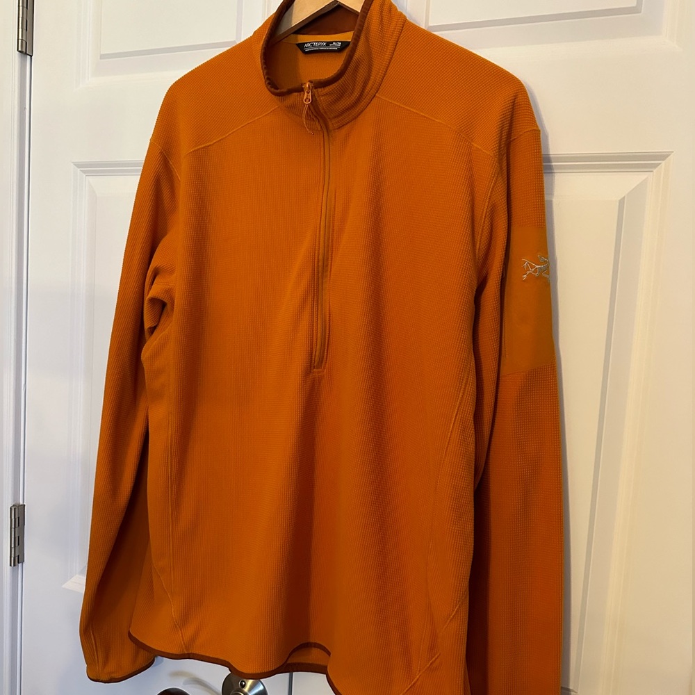 Arc’teryx Men’s Delta 1/3 Zip Fleece Pullover XL Orange